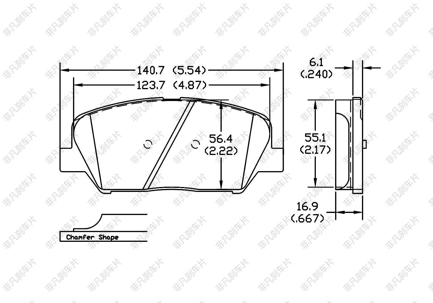 a55fb250-309a-4914-a8e6-31eb85641c02.jpg FEIFAN/FF-746/D1413/D1675-8904/D1735/D1735-8960/ D1413-8527/Factory New High Quality Ceramic OEM Car Brake Pads System Semi Metal - Image 1