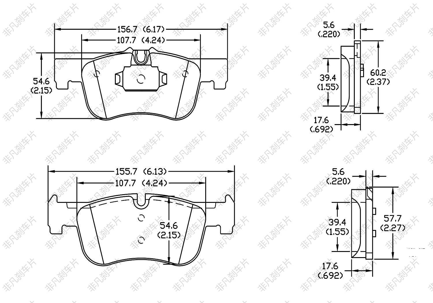 fe9b2723-2c9e-4c44-a574-5a09a88b5354.jpg FEIFANBrake Pads Manufacture FF-578/ D1817 GDB1935 FDB4489 D1817-9052 34116850567 for Bmw F20 F22 F23 F87 Brake Pads - Image 1