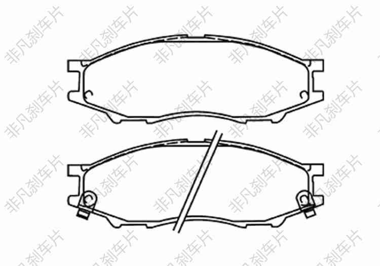 8d0da08e-948e-4afe-907f-4a65798d22dd.jpg FEIFAN FF-390 Factory Wholesale Japanese Auto Parts Brake Pads D1193-8311;8311-D1193; D1193; D1233M; GDB7043; for Nissan Almera II SUNNY - Image 1