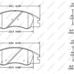 FEIFAN FF-492 Brand Ceramic Front Brake Pad Auto Brake Pads for KIA Cerato Spectra D1074-7979; 7979-D1074; D1074; GDB3367;