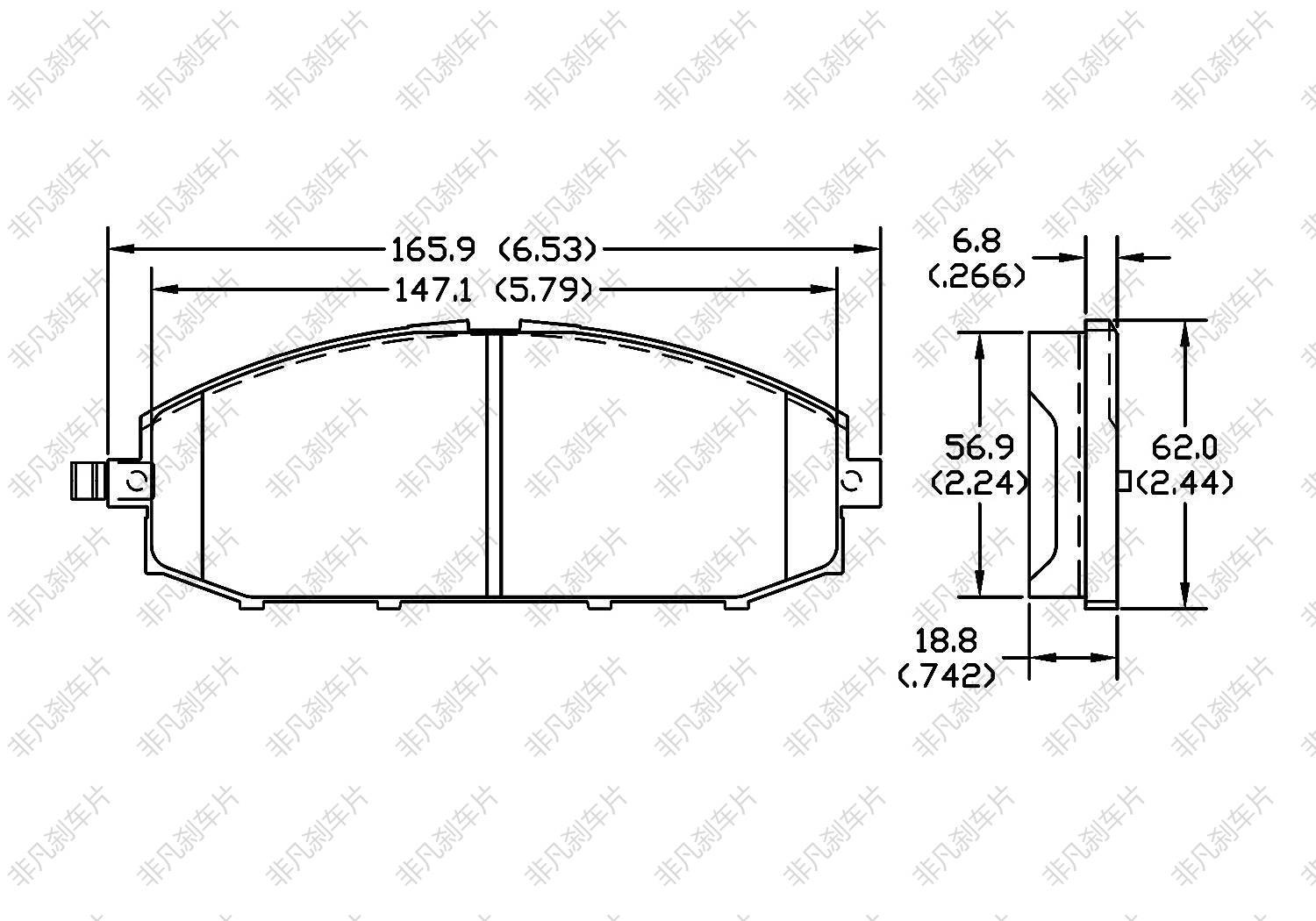 eb6c6c67-6686-46bd-925d-683e70a1efca.jpg FEIFAN FF-946 - FEIFAN Factory New High Quality Ceramic OEM D1958; D1958-9184; FDB1577; GDB3222; GDB4237; GDB3361; Car Brake Pads System Semi Metal - Image 1